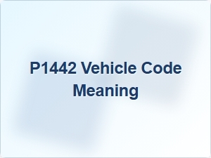 P1442 Code Meaning and Fix Tips